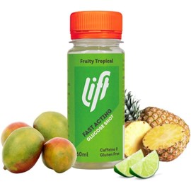 Lift Fast-Acting Glucose Energy Juice Shots, Tropical, 12 Pack of 60 ml Bottles