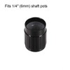 sourcing map 3 x Aluminium Volume Control Potentiometer Knurled Shaft