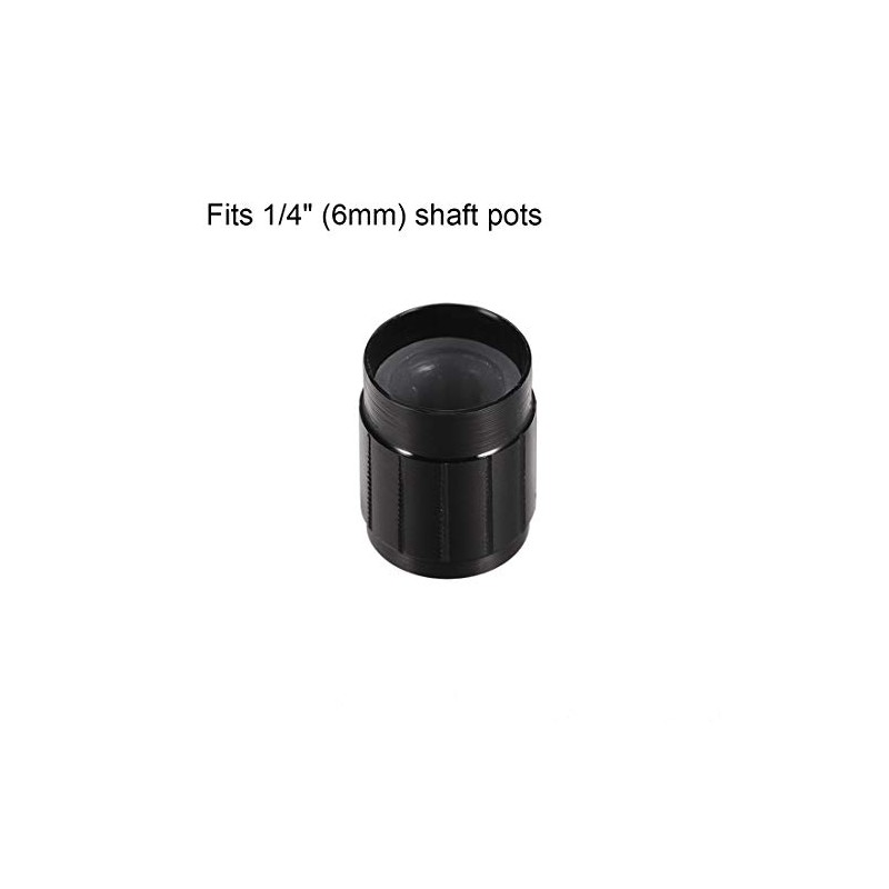 sourcing map 3 x Aluminium Volume Control Potentiometer Knurled Shaft