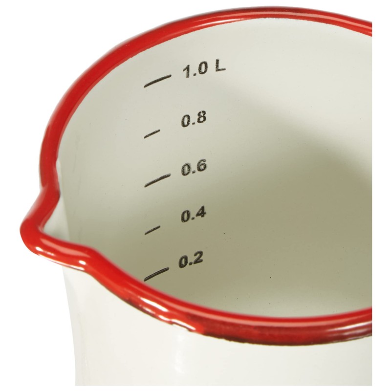 IBILI Vaso MEDIDOR Bordeaux 12 cm, Stainless Steel, weiß/rot, 12