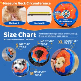 Gimars Inflatable Dog Cone Alternative Dog Donut Collar after Surgery, Soft Dog Neck Pillow Recovery Cone Collar, E Collar and Elizabethan Collar Alternative for Small and Medium Dogs, M Neck:8"-12"
