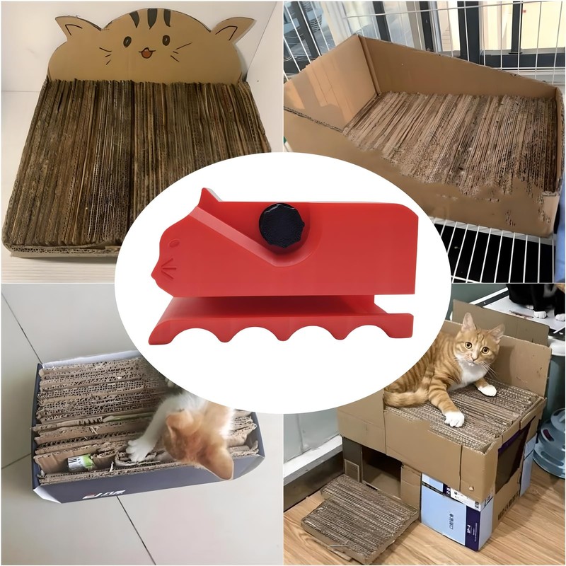 Cardboard Cutter for Cat Claw Sharpener, 3D Printed Cat Shape,
