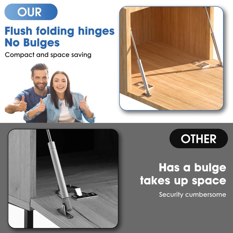 Pisman Folding Door Hinges, Cabinet Door Concealed Hinge 90 Degree