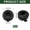 2 Pcs Black Flush Pull Latch Set, Durable and Easy-to-Install