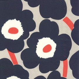 マリメッコ UNIKKO linen ペーパーナプキン 33x33cm 1パック20枚入り marimekko