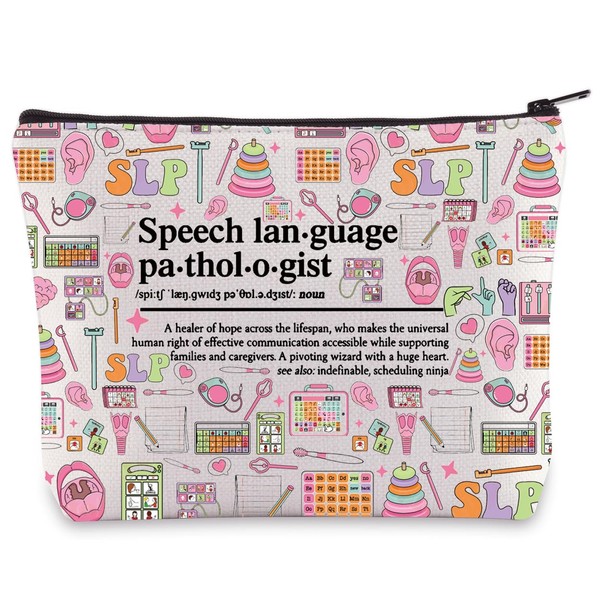 BWWKTOP Speech Language Pathologist Definition Cosmetic Bag Speech Therapist Gift