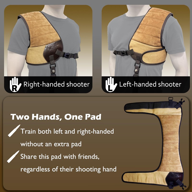TAC IBEX Leather Shoulder Pad for Shooting Recoil Pad Rifle