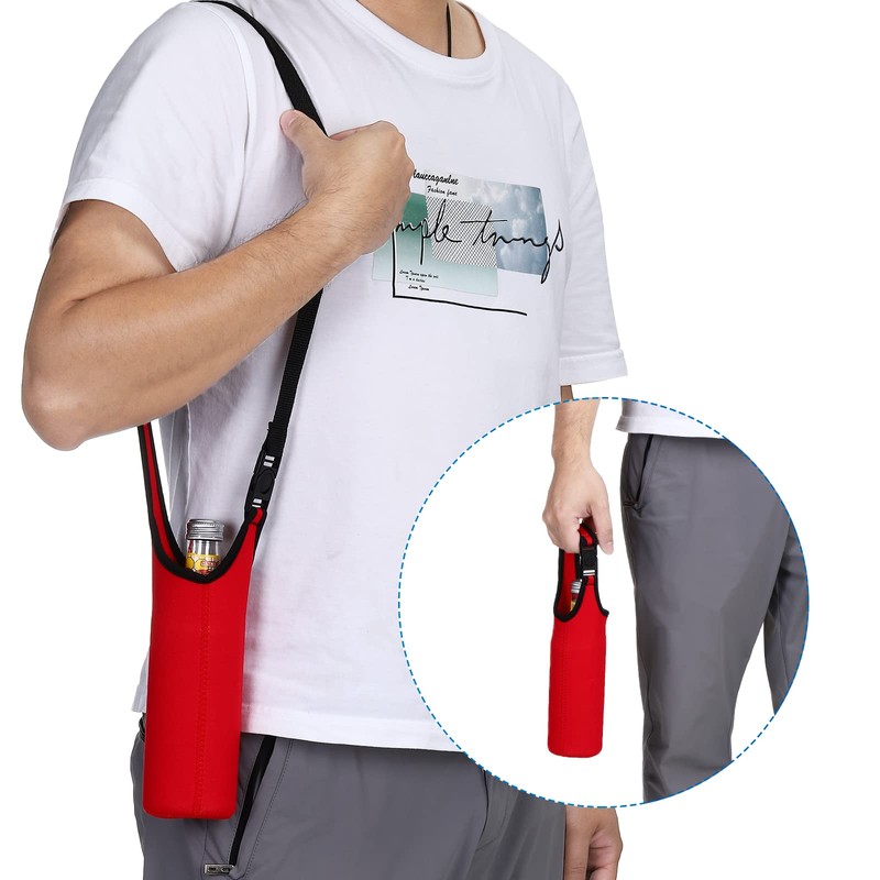 PATIKIL Portable Insulated Neoprene Water Bottle Carrier with Detachable Adjustable