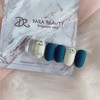 [Handmade Nail Tips] Feminine see-through checked nails / [수제네일팁] 여성스러운