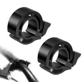2 Pcs Mini Bicycle Bell Black,Invisible Bike Bell Adult Road Bike,90db Loud Crisp Clear Sound Bike Bell,Sturdy Alloy Cycle Bell,Easy Installation,for Children Adult,for Road Mountain Bikes Scooter