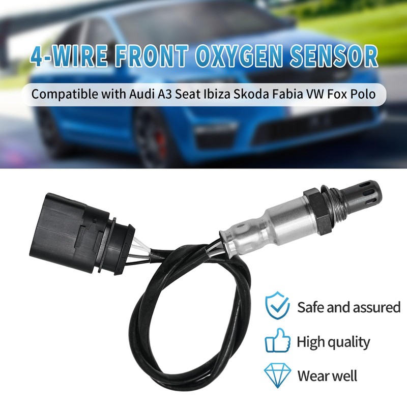 Hoypeyfiy Front Oxygen Sensor 4 Wire Replacement for A3 Skoda