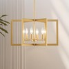 peskoe Gold Chandelier Modern Geometric 6-Light, Farmhouse Dining Room Light