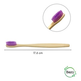 Cepillo De Dientes Bambu Biodegradable Ecologico Adulto Color Morado