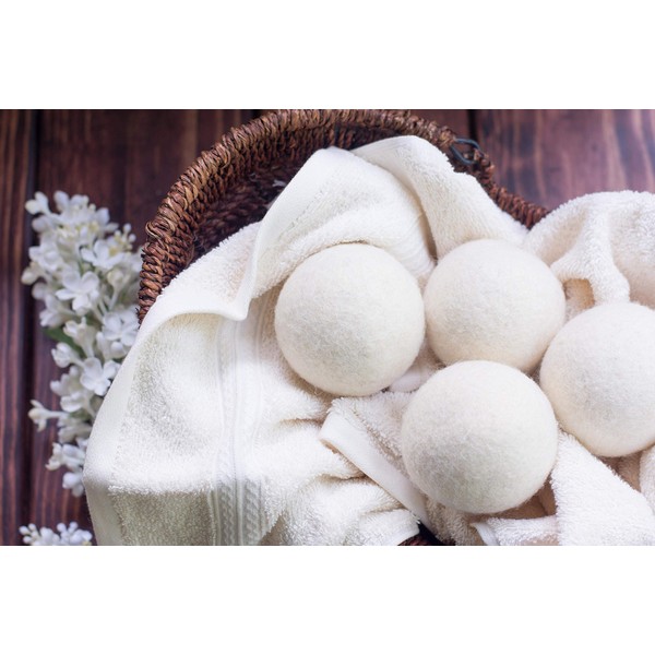 USA MADE Felted Wool Dryer Balls Natural Laundry Fabric Softener