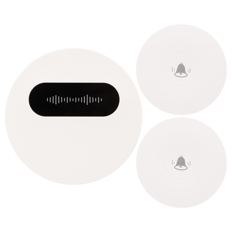 Wireless Doorbell Self Generating 1 Receiver 2 Push Button Battery