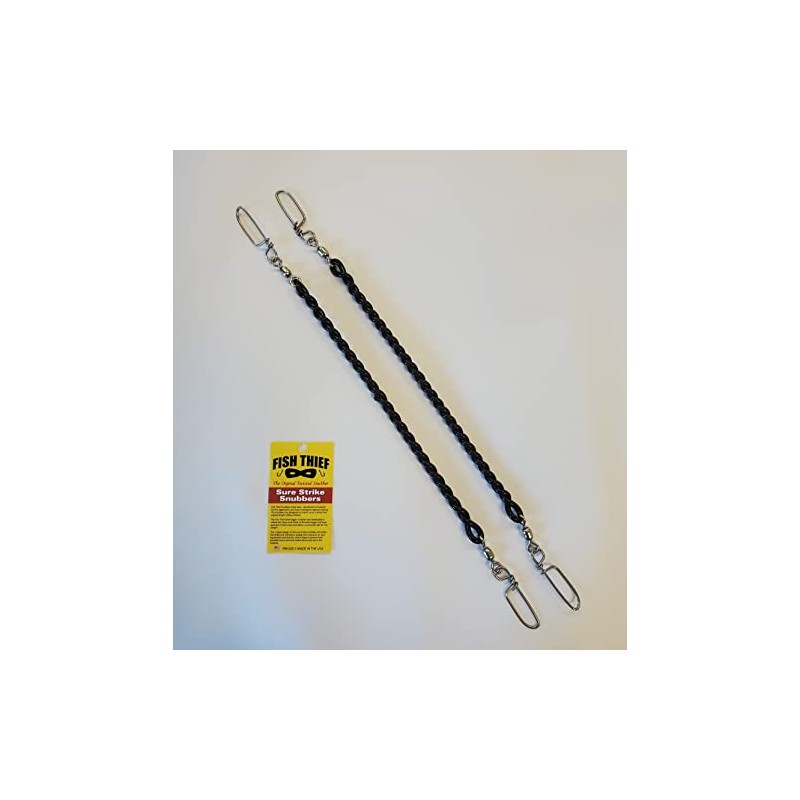 Fish Thief Heavy Duty Downrigger Snubber Twin Pack, Black