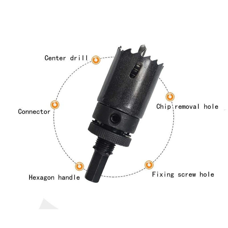 Dreneco 63mm Hole Saw, Metal Hole Cutter with Hexagon Adapter