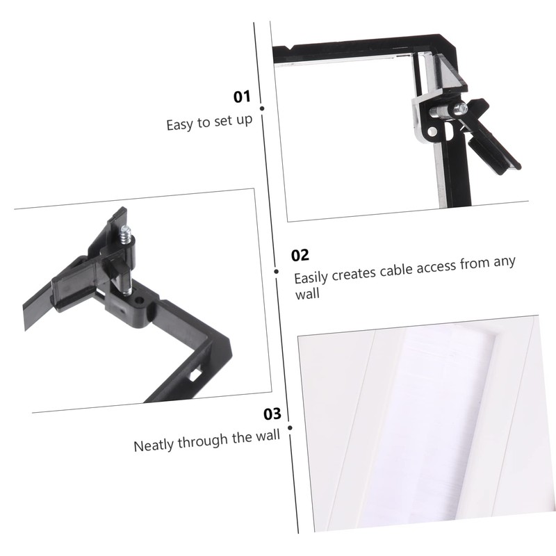 ORFOFE 3pcs Gang Mounting Stand Cable Pass Through Insert American