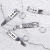 Iyowei Pack of 10 Silver Key Ring Multi-Purpose EDC Suspension