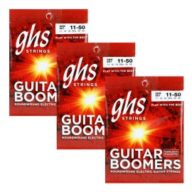 GHS 3-Pack! GHS Boomers 6-String Electric Guitar Strings GBM Medium 11-50