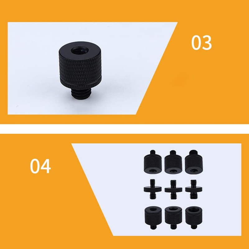 Gereiny 2x DSLR Camera Screws 1/4 to M4 M5 M6