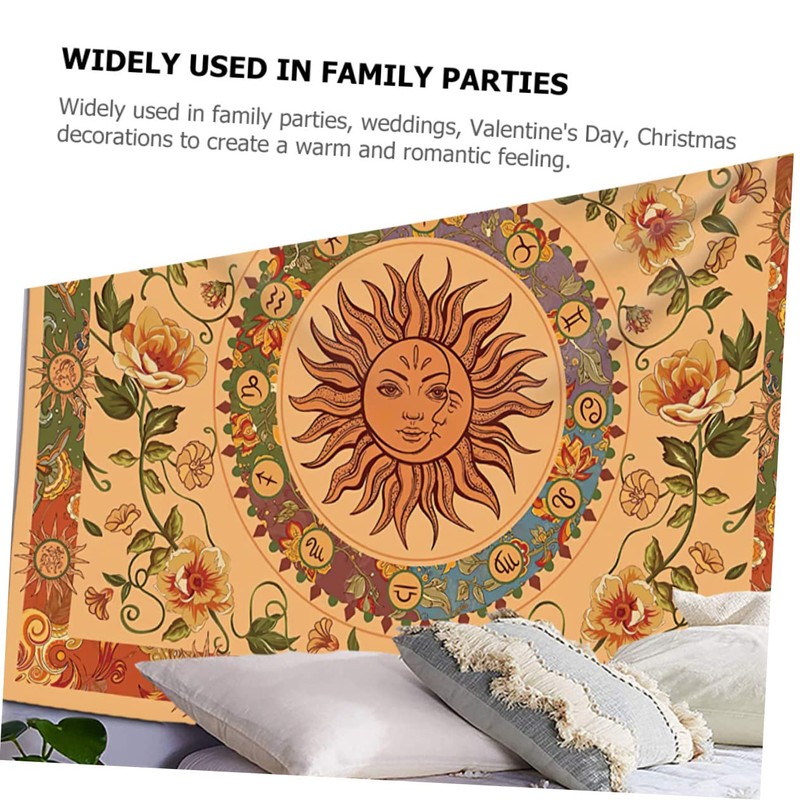 Levemolo Sun Moon Tapestry Wall Hanging Bohemian Style Home Decoration
