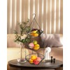 JUNCHU CHERRY 3-Tier Wire Fruit Hanging Basket, non-Punching Wall Hanging
