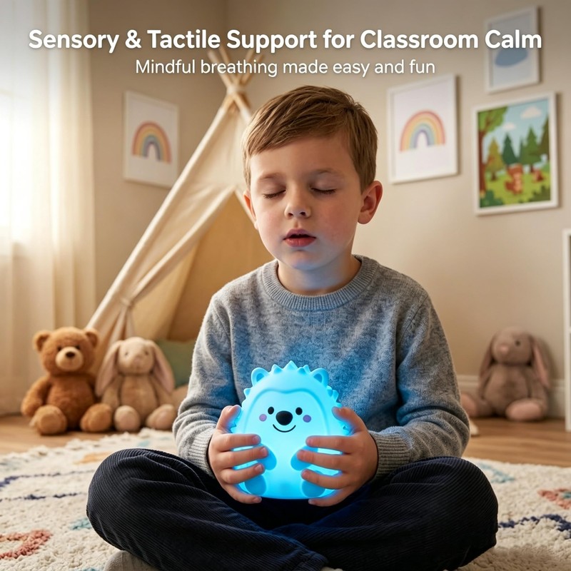 Squishy Night Light for Kids,9 Colors Baby Nursery Rechargeable Table