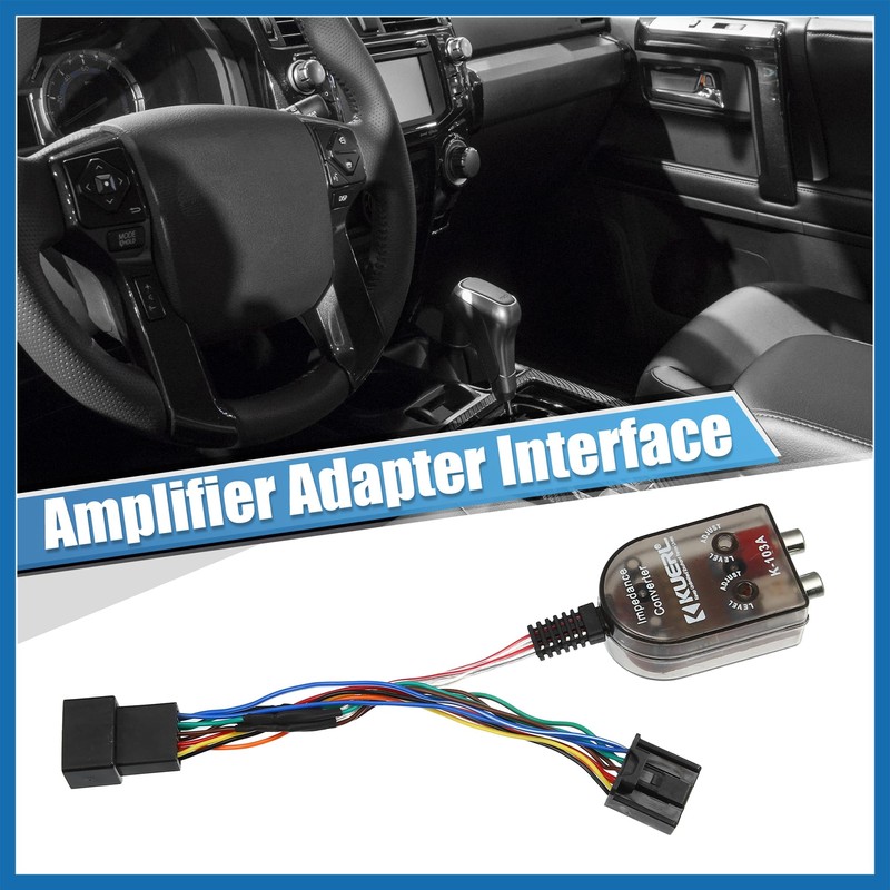A ABSOPRO Car Add an Amp Amplifier Adapter Interface to