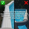 Blue Torrent A-Frame Flip Up Pool Ladder for Above Ground