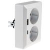 Milos Protective Contact Socket 2-Way Double Socket 1 to 2