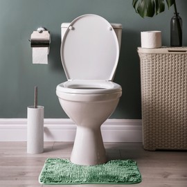 RESTILO Bath Mat Toilet Mat Set 50 x 80 cm 40 x 50 cm Bath Mat Non-Slip Bati Green