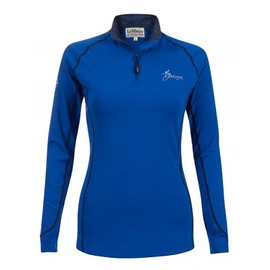 LeMieux Women’s Base Layer Top - Athletic Thermal Shirts - Equestrian Apparel & Gear for Horseback Riding - (Benetton Blue - XLarge)