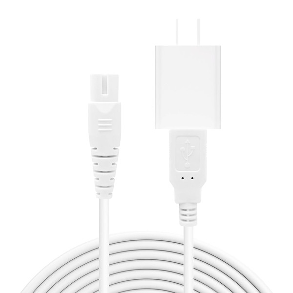 AZJCKEW White USB Charger for Water Flosser, Replacement Charging Cable