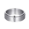 Adreamz 8mm Silver Women Mens Spinner Prayer Cross Ring for