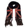 Itzu Unisex Union Jack Knit Neck Scarf with Fringe British