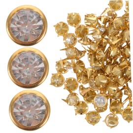 Remaches Para Bolsos y Manualidades De Cuero 100 Piezas Cristal Blanco 8mm Diy Decorativos Para Ropa y Accesorios Artesanales Cuero Uso Casual
