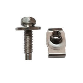 5/16"-18 x 1-3/16" Long 1/2" Hex 7/8" Washer Stianless Steel Body Bolts & U-nut Clips 25Sets(25+25Pcs)