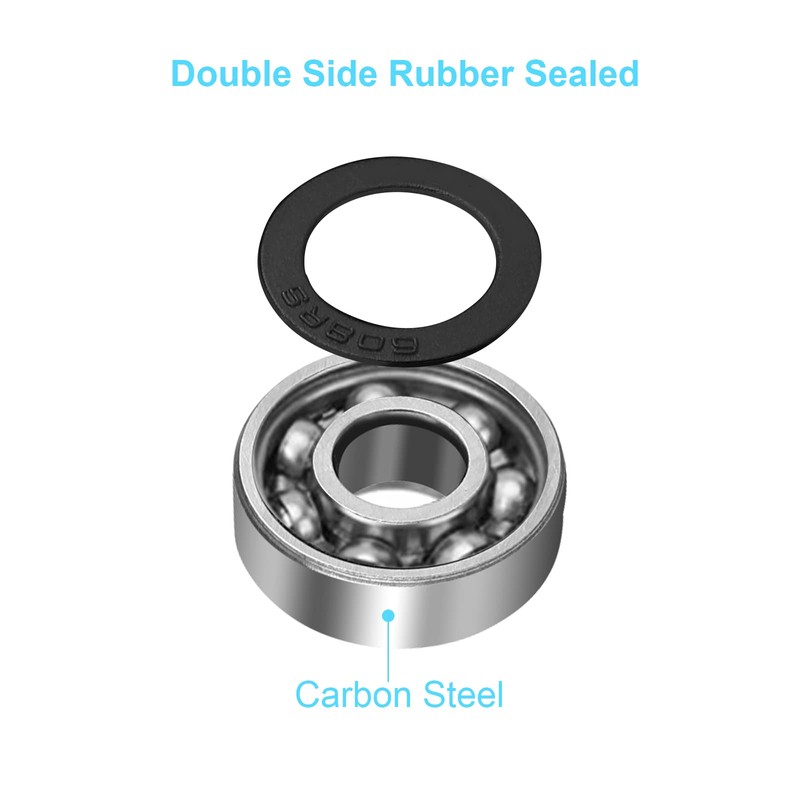 pa 4PCS 608-2RS Ball Bearings Skateboard 608-RS Double Rubber Sealed