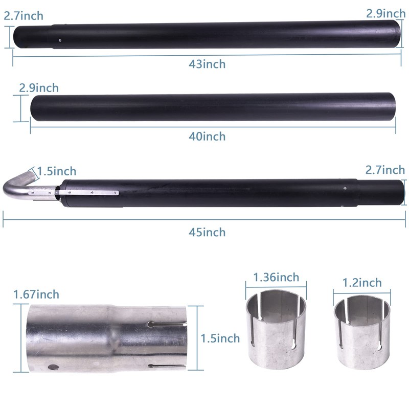 loosoo RV Generator Exhaust Venting System Part 44461 Compatible with
