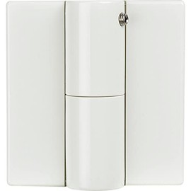 Hewi Screw-On Spring Strap Left - for Dull Doors - Hinge with Sheet Steel Insert, Steel Plastic White