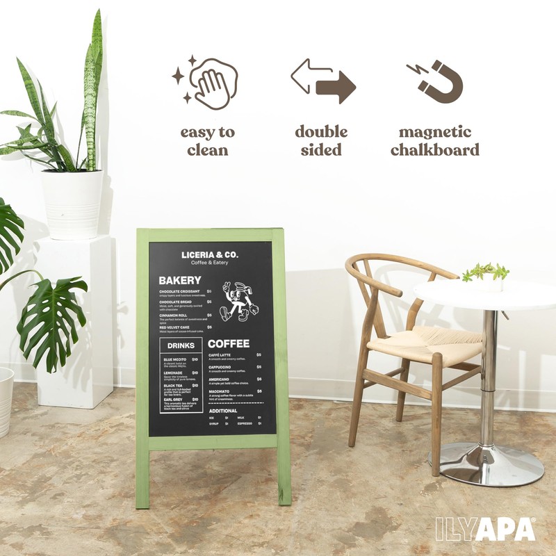Ilyapa Wooden A-Frame Sign with Eraser & Chalk - 40
