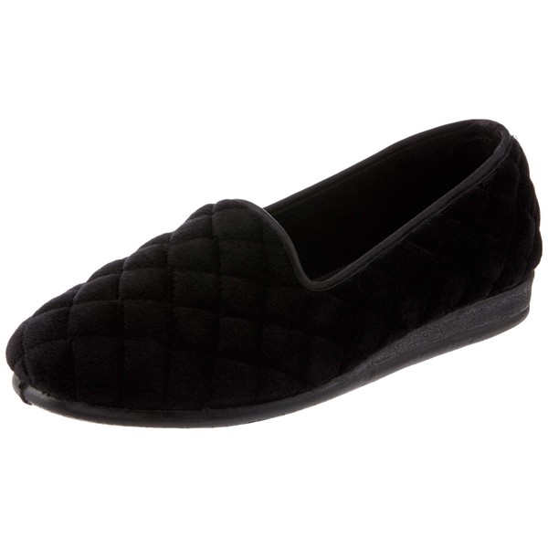 Grosby Women's Dawn Slipper, Black, UK 5.5/US 8