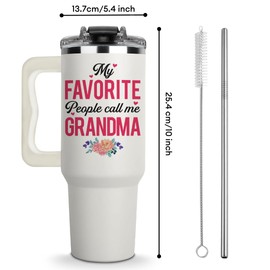 Christmas Gifts for Grandma - My Favorite People Call Me Grandma Tumbler 40Oz, Grandmother Coffee Mugs, Gifts Ideas for Grandma, Grammy, Nana, Gigi, Mimi, Mamaw - Grandma Birthday Gifts, Grandma Cup