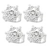 Kate Aspen Sparkling Silver Snowflake Christmas Napkin Rings (Set of