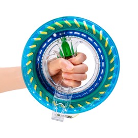 Trauebx Kite String Reel,8 Inch Kite String Spool,Kite Line Winder,Includes 1000ft Line High Strength Kite String,Safety Lock Design,for Kids and Adults (8 Inch Blue)