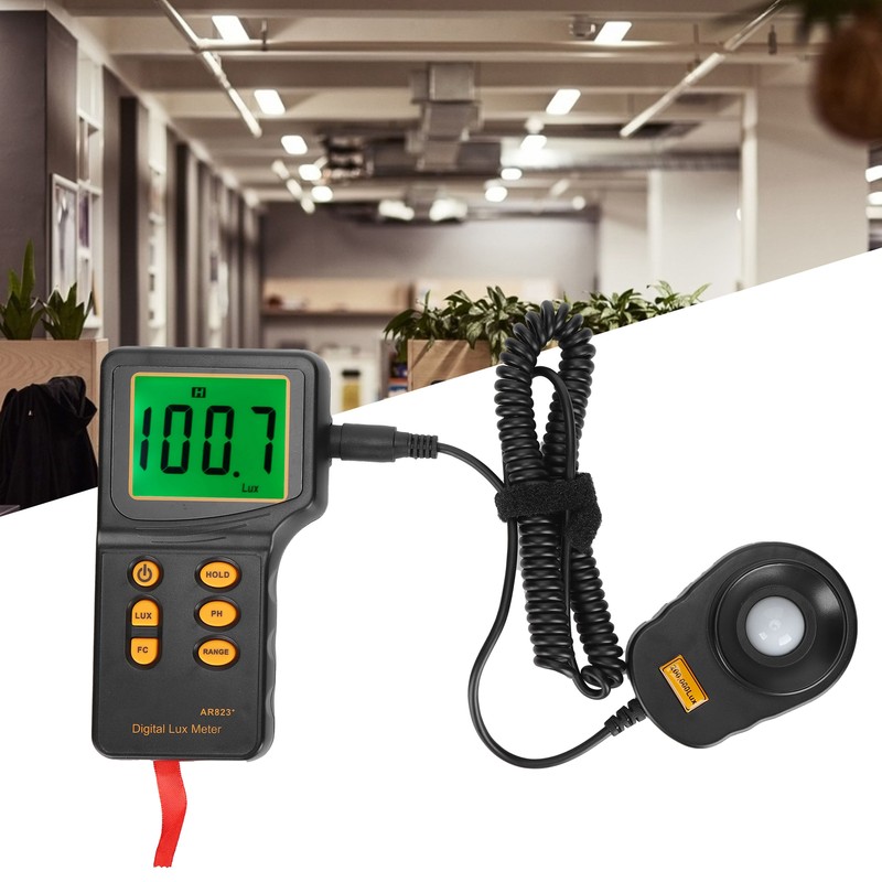 Illuminance Meter Photometric Measurement Data Retention Accurate High Sensitivity 3‑Gear
