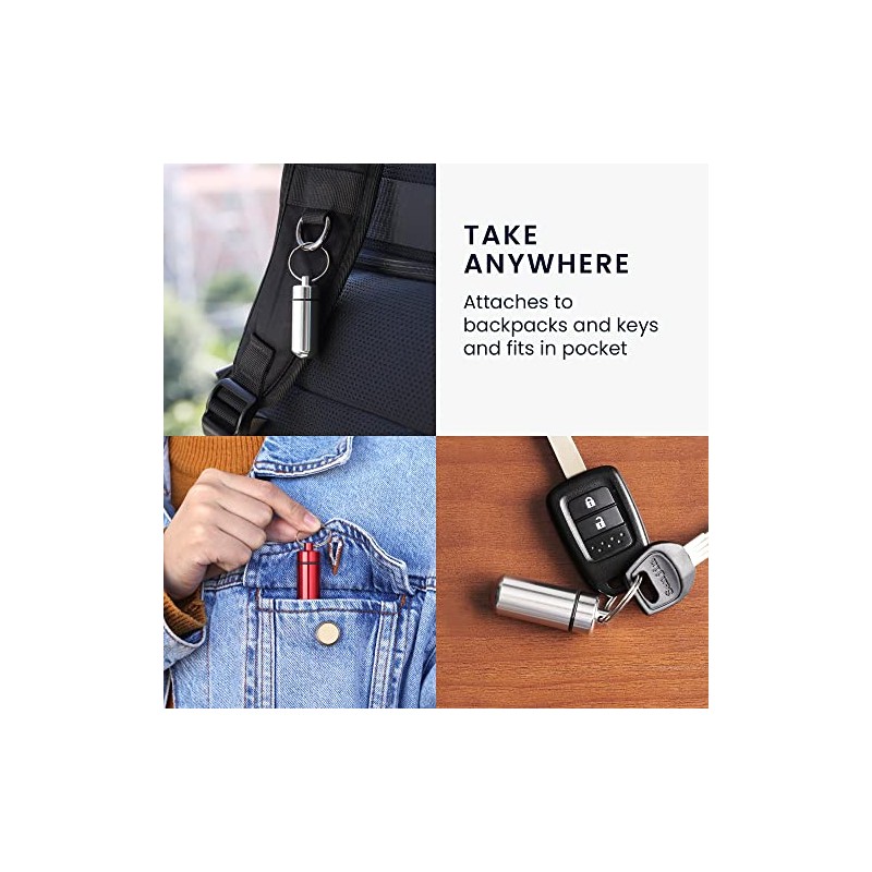 kwmobile kwmobile Key Ring Pill Cases (Pack of 2) -