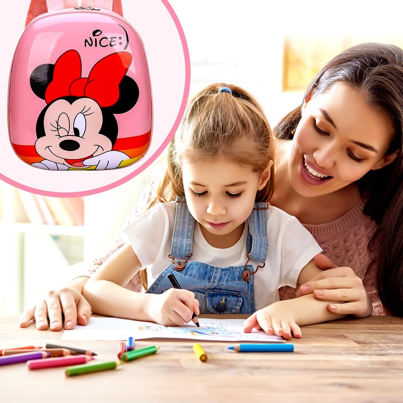 Forninc Minnie Backpack, Minnie Children's Backpack, Backpack, Minnie School Backpack,