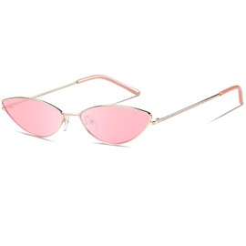 DUCO Vintage Sunglasses for Women Retro Gothic Polarised Sunglasses UV400 Protection Sunglasses Lightweight Hippie Metal Frame W019, gold powder